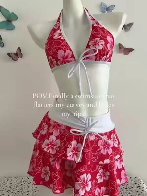 Your perfect swimsuit is almost gone! #swimsuit #beachwear #curvygirl #highwaisted #viral 