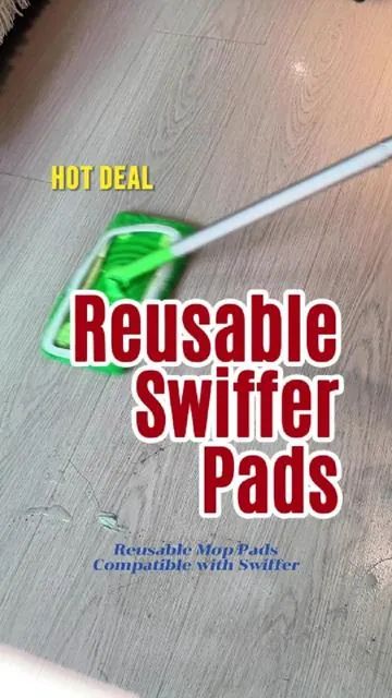 Dust, dirt, pet hair… gone! All with one reusable Swiffer pad 🧼#swiffer #swifferhack #reusablepads #cleantok #moneyhack