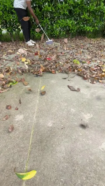 It's really painful to watch him sweat with a broom... So I have to take out my secret equipment.#leafblower #springcleaning #tiktokshopcreatorpicks #tiktokshopspringglowup 