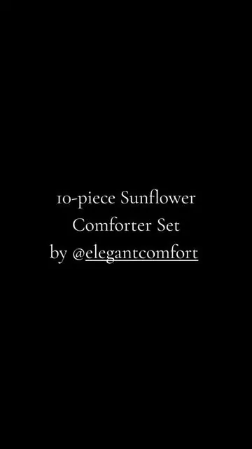 10-piece Sunflower Comforter Set is finally back in stock!! Comes in several colors and sizes! Currently on sale in the Tik Tok Shop! Grab Yours Today While Supplies Last! @elegantcomfort #elegantdecor #boujeeonabudget #bedroomdecor #luxurybedding #TikTokShopFinds 