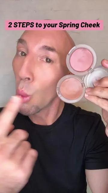 Spring cheeks: duo deal must have from @M·A·C Cosmetics to sculpt and shape while adding bouncy pink spring blush color back into the skin complexion… It make up artist kit must have this formula is skin blurring and a hybrid between a velvet texture and a cream blush… The two all-time best selling shades together to create your best blush yet @M.A.C Cosmetics Store #blush #highlightandcontour #contour #glowplay #maccosmetics 