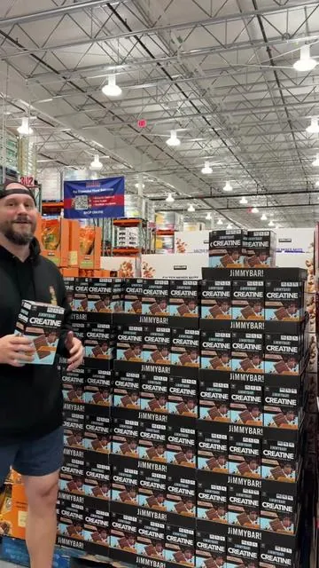 JiMMYBAR! Creatine Protein bars available nationwide 🤩  20g Protein. 5g Creatine. Really freaking tasty 🤤 #costcofinds #costcohaul #creatine #proteinbar #creatinepowder @Protein Snack Reviews e