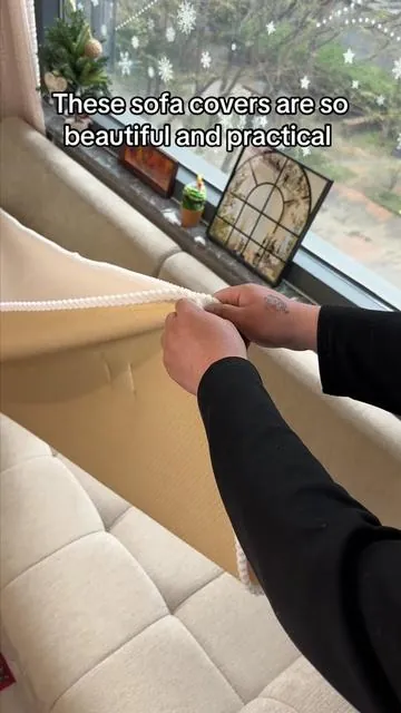 Give your sofa a brand new look!#sofacover #sofa #springdale #tiktokshop #fyp 