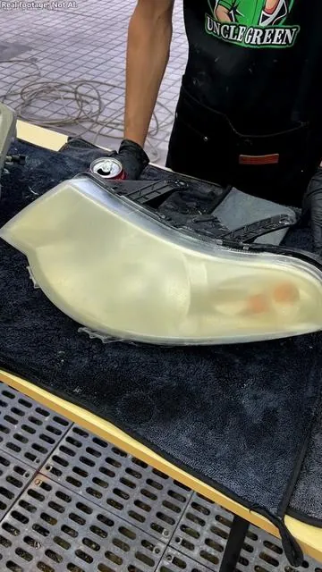 Don't let yellow headlights ruin your car's look! Our headlight cleaning service restores clarity, improves night visibility, and keeps your vehicle shining-safe, clean, and sharp. #detailing #detail #diamondclear #carlightcleaner #carlights 