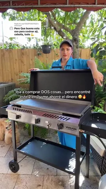 Replying to @user1363913837522 Yo estaba buscando algo para cocinar afuera y pensé que tenía que comprar varias cosas… pero encontré este 2 en 1 🙌 Lo puedes usar como fogón para ollas o cambiarlo a plancha para carnes, desayuno, lo que quieras 🔥 Ahorra espacio, es súper práctico y queda perfecto en el patio. #propanestove#griddle#tiktokshopspringglowup#greenish#TikTokShopCreatorPicks  