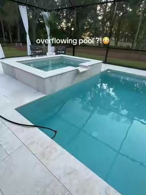 That was a close one 😳😳 Retractable garden hose, backyard patio, backyard design, outdoor living space, in ground pool design, inground hot tub design, marble patio design 
