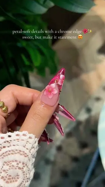 Meet Crimson Bloom 🌺✨ #pressonnails #nailgoals #summernails #newdrop #floralnails 