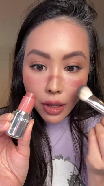 The perfect rosy shade for a sun kissed look. Fresh, natural, and gives that effortless healthy glow @TIRTIR Inc. #tirtir #creamblush #blushstick #blushhack #blushes 