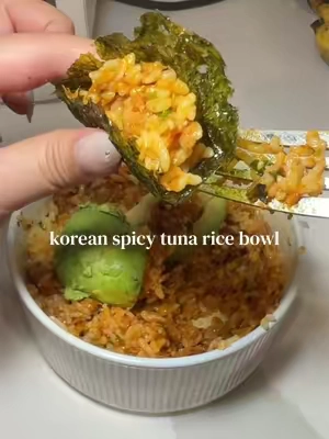 the best easy delicious simple meal you can make under five minutes!!  #spicytunabowl #spicybowl #koreanfood #tunabowlrecipe #tiktokshopcreatorpicks 