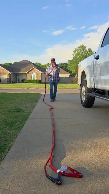 Horusdy 25ft booster cables  1 gage wire heavy duty clamps and a magnetic work light#jumpercables #mothersday #tiktokmademebuyit #genx #tiktokshopcreatorpicks 