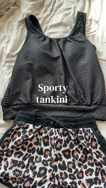 Cute yet covered #tankini #sportyswimwear #swimsuit 