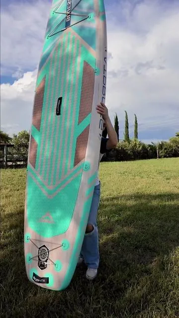 High quality inflatable paddle board with all the paddle board accessories you need! #paddleboarding #paddleboard #inflatablepaddleboard #summeractivities #tiktokshopstockup  