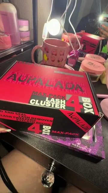 Lashes for WEEEKS 😝😝😝 Tyyy  @lashes.aupalada 🩷🌷 #aupalada #lashclusters #diylashextensions 