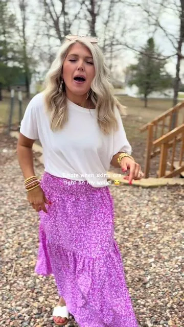 You need this purple one for summer 😍  #maxiskirt #bohostyle #longskirt #summerskirt #summerstyle 