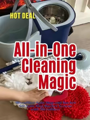 One kit to dust, scrub, and mop—literally everything.😍🧼#CleanTok #bundle  #spinmop  #mophead #mopping 
