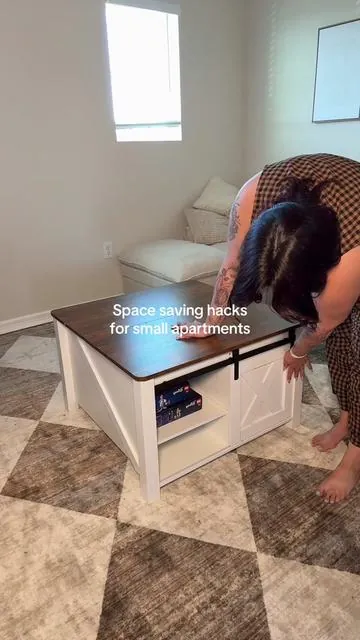Space saving hacks for small apartments! #spacesaving #spacesavingideas ##spacesavingfurniture##furniture##livingroomdecor