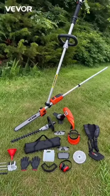 Ditch the shed full of tools, grab the VEVOR 6-in-1 that does it all — trimmer, hedger, chainsaw, pole saw, brush cutter! 🏠🔨 #vevor #6in1 #spacesaver #garageorganization #VEVOR    