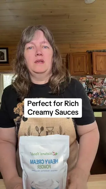 Having shelf-stable ingredients like this in your pantry just makes life easier. Heavy cream powder is something I use all the time for sauces and different dishes, and I don’t have to worry about it going bad like fresh dairy. It’s just one of those simple pantry staples that’s really useful to have on hand. #PantryStaples #CookingFromScratch #HomesteadKitchen #bakinghacks @Z Natural Foods 
