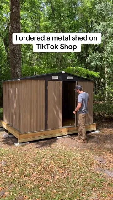 Got stuff all over your yard? Throw it in one of these! #shed #metalshed #metalsheds #sheds #storagesolutions 
