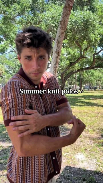 Mens Knit Polo #summerpolo #polo 