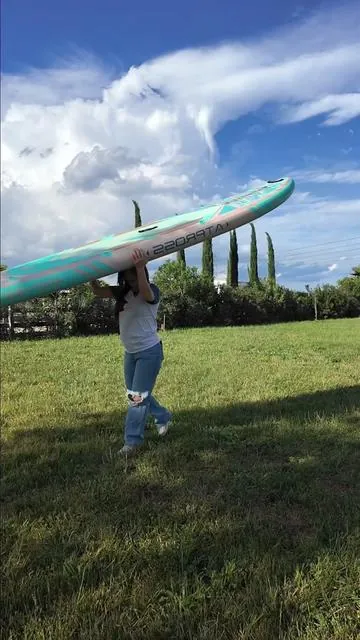 High quality inflatable paddle board with all the paddle board accessories you need! #paddleboarding #paddleboard #inflatablepaddleboard #summeractivities #tiktokshopstockup 
