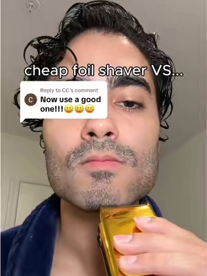 Replying to @CC Cheap vs new foil shaver #shave #shaving #shaver #foilshaver 