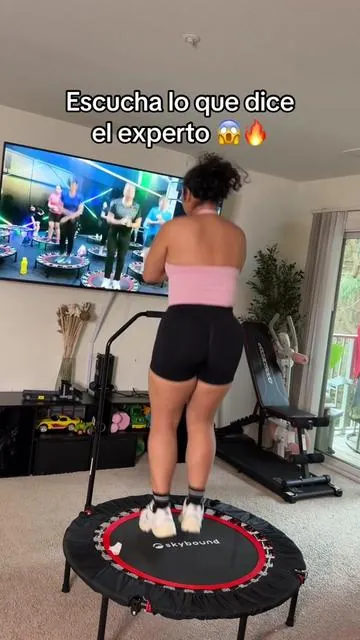 La mejor manera de quemar calorías con este trampolín Mini Trampolín Plegable con soporte de 600l 