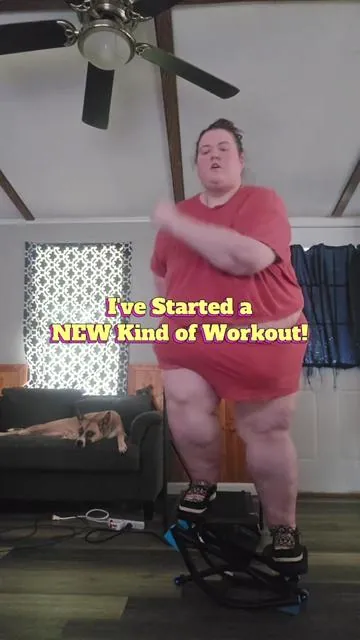 This rocking stepper is going to build some leg strength! #workout #plussize #weightloss #loseweight #workoutroutine 
