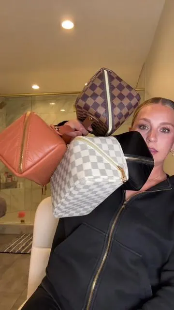 The cutest and most affordable travel makeup bags! #makeupbags #makeupbag #travelmakeupbag #travelbags #travelmusthaves 