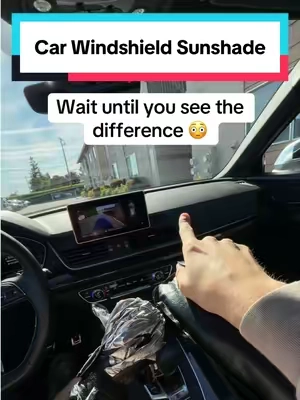 This foldable car umbrella is the best sunshade for your windshield! It blocks hot sun and harmtul UV rays to keep your car cool and protected. #carsunshade #windshieldsunshade #sunshade #caraccessories #summeressentials 
