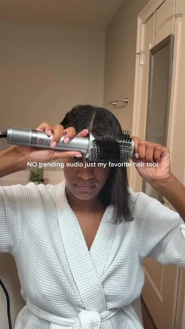 ASMR | Guys this is the best tool I’ve found that get my hair dry and straight FAST  #tymobeauty #tymoairbeam #curlstymo #tymobeauty #hair 
