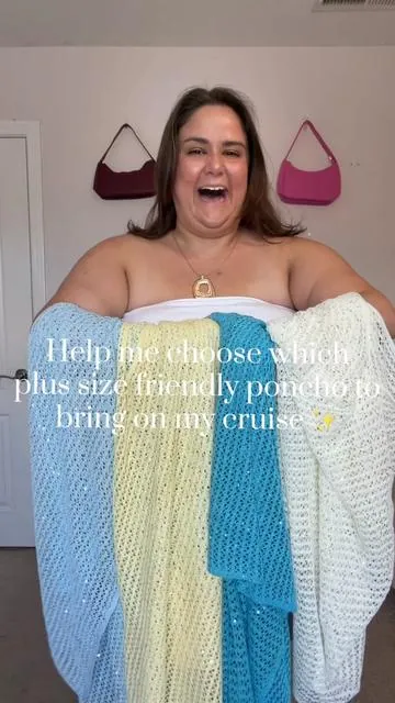 Just a girl and her poncho obsession and these ones are so good and plus size friendly I could’ve sized down! Which one is your fave? 🏷️ #poncho #plussizestyle #curvystyle #plussizevacationoutfits #curvyfashion 
