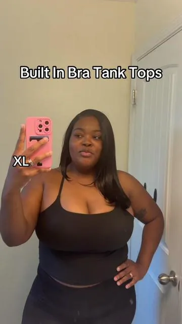 I am so in love! #builtinbra #tanktop #plussize #bigchestapproved 