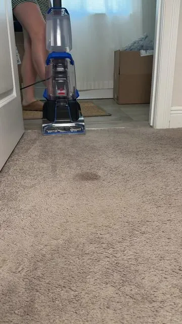 This Bissell Turboclean from @QVC, Inc cleans up pet messes and kid messes in a flash #carpetcleaner #smalldog #cavapoo #tinydog 