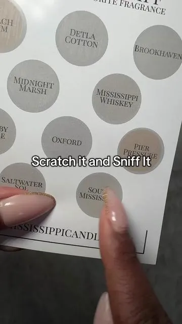 Scratch and Sniff Scent Cards are now available @Mississippi Candle Company #mississippicandlecompany #smellsgood #luxurylaundrydetergent #allpurposecleaner #fragrancetok 