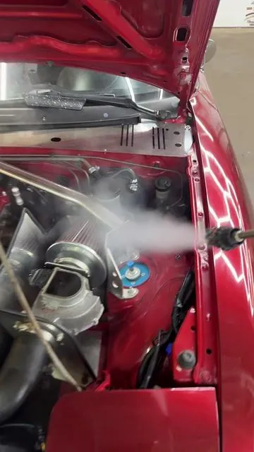 the only way i’ll ever clean an engine bay ever again #steam #ttshop #trending #tools #steamcleaner 