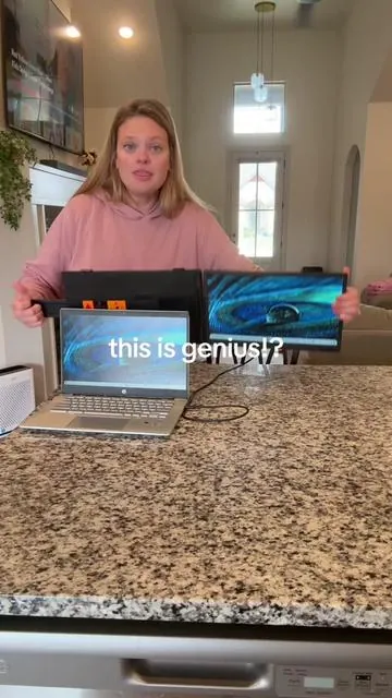 External monitor for all of my work from home or work on the go people are people who just want an extra screen! It’s insanely easy to use stable high-quality and a good price??? what more could you ask For!  #wfh #wfhmom #workfromhome #externalmonitor #wfhhacks 