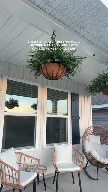 They look sooo real 🥹👏🏼 #Ferns #ArtificialFlowers #HomeDecor #PorchDecor #Home 