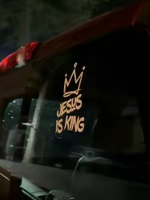 Jesus is King (Crown) – Christian Faith Car Decal Sticker and God is Greater Than The Ups and Downs - Car Decal Vinyl Bumper Sticker #tiktokshopstockup #tiktokshopcreatorpicks #christiantiktok 