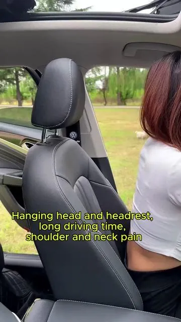 The head and headrest are suspended, causing back pain and discomfort during long driving hours. Using this headrest support can effectively relieve fatigue and soreness #drivinglessons #driving 
