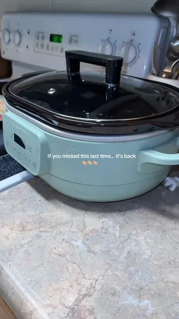 Y’all sold these out SO fast last time 😩 They’re finally back in stock AND on sale 🙌 Plus they just dropped the baby pink 👀 If you cook at home… you’ll understand why everyone keeps grabbing these #tiktokshopfinds #slowcookermeals #momlifehacks #kitchenmusthaves #restockalert @Magnifique Inc 