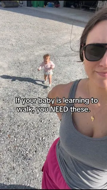 Personally I think barefoot is best for a baby, but sometimes they need something to protect their feet and these little tiny treads are the GREATEST! #newwalker #feetdevelopment #babywalking #babyshoes #babysockshoes  