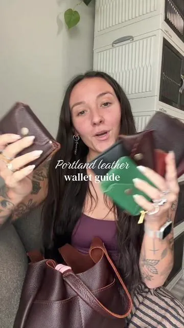 my Portland leather wallet collection! 🤍 #wallets #portlandleather #plgpartner #leatherwallet #walletsforwomen 