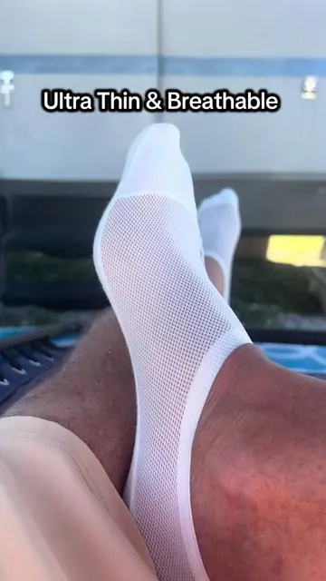 These ultra-thin no-show socks are made for hot days and low-cut shoes. The breathable mesh design keeps your feet cool, while the anti-slip heel grip stops that annoying slide-down problem.