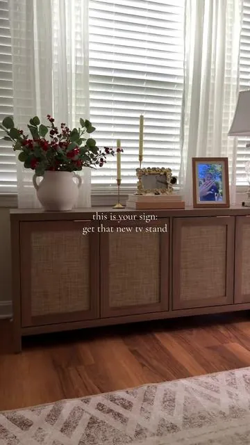still my favorite piece of furniture I own. I have the Reclaimed Caramel Oak color! 🤎✨ #livingroomdecor #livingroom #tvstand #organicmodern @SICOTAS  #tiktokshopspringglowup 