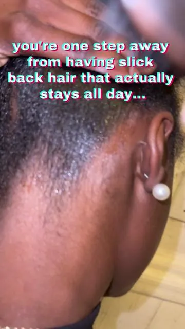 slick back gel that holds all day no flakes no buildup lays edges and ponytails smooth with glossy shine finish one product for sleek hair wash and sea beauty glaze review  @Watch & Sea Beauty #edgecontrol #slickbackhair #tiktokgogrow #tiktokmothersday #biotin 