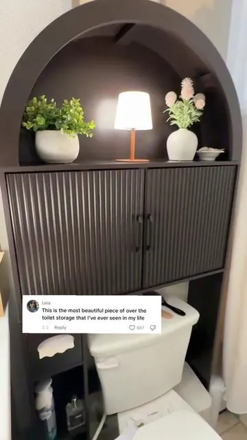I laughed out loud when I saw this, it’s so true. It’s so hard to find pretty storage in a guest bathroom or smaller bathroom like this.  #bathroomstorage  
