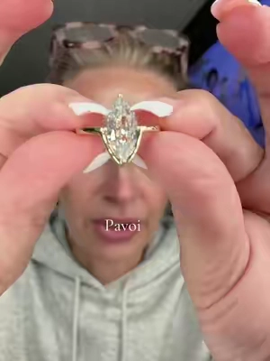 This marquise cut CZ ring from Pavoi  is everything and the sparkle is insane. #pavoi #pavoijewelry #marquise #tiktokmademebuyit #travelring 