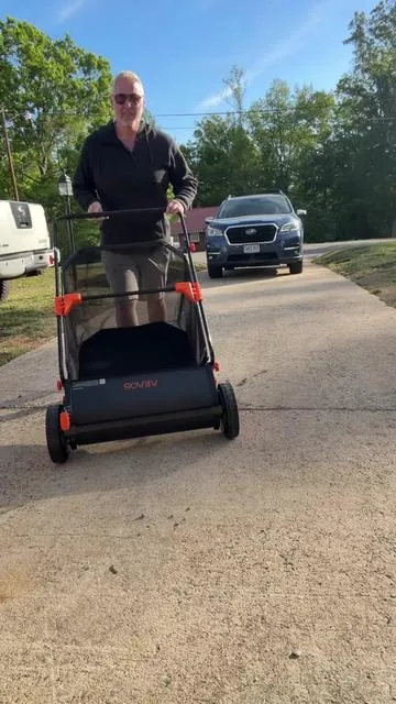 Push Lawn Sweeper 21 Inch Leaf And Grass Collector Easy Yard Cleanup Tool #TikTokshopCreatorPicks #TikTokShopSpringGlowUp #BigDreamsStartSmall #YardTools #LawnCare @VEVOR Store 