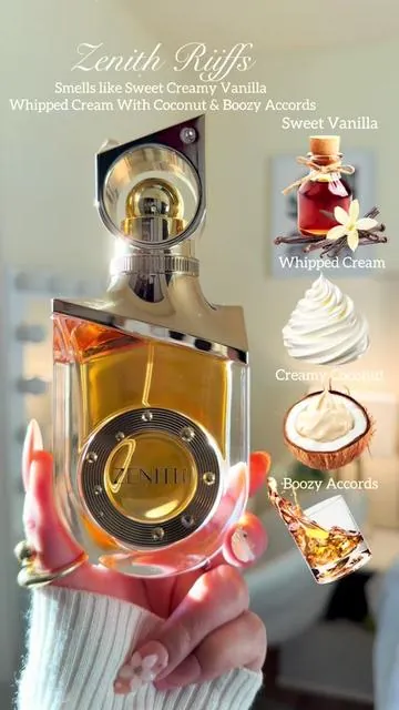 Pov: Your Favorite Viral Vanilla Fragrance Zenith By Riiffs Perfumes Is Back In Stock!🍨🧁✨@Riiffs Parfums  Click the orange cart to shop!🛍️ #zenith#riiffsperfumes#vanillaperfume#perfumetiktok#viralperfume  